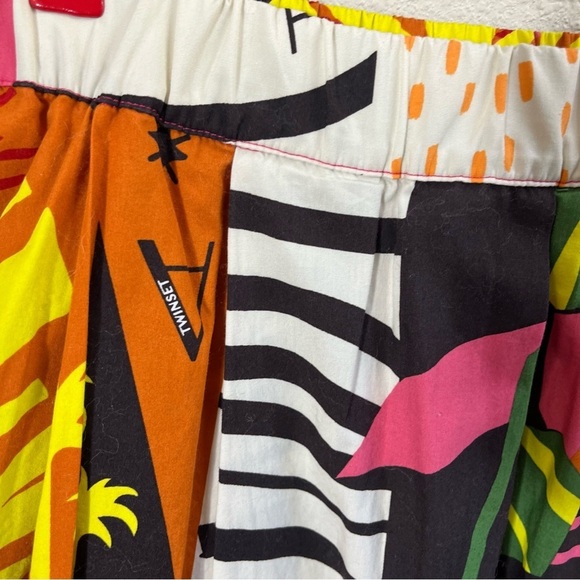 TWINSET ACTITUDE Printed Poplin Long Skirt - Picture 9 of 15